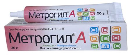Фото Метрогил А, гель 0.1%+1%, 20 г