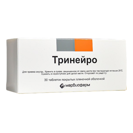 Фото Тринейро таблетки, покрытые пленочной оболочкой 200 мг+100 мг+0,2 мг, 30 шт.