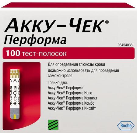 Фото Тест-полоски Accu-Chek Performa, 100 шт.