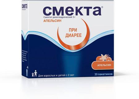 Фото Смекта, порошок (апельсин), пакетики 3 г, 20 шт.