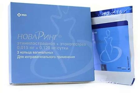 Фото НоваРинг, кольца вагинальные 0.015 мг+0.120 мг/сутки с аппликатором, 3 шт.