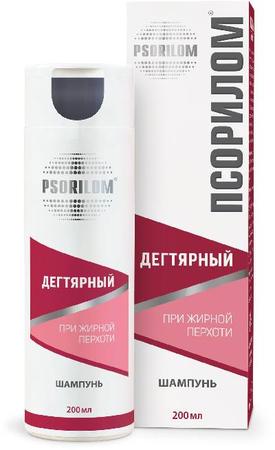 Фото Псорилом, шампунь дегтярный при жирной перхоти, 200 мл