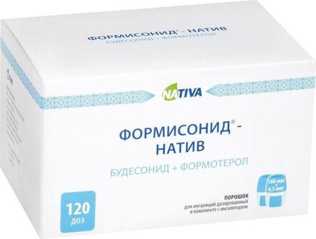 Фото Формисонид, порошок для ингаляций 160 мкг+4.5 мкг/доза, 120 доз