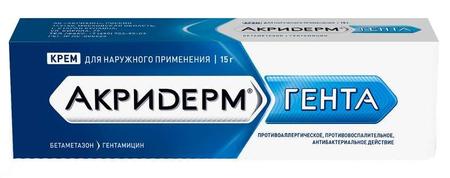 Фото Акридерм Гента, крем 0.05%+0.1%, 15 г