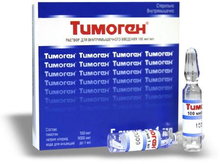 Фото Тимоген, раствор 100 мкг/мл, ампулы 1 мл, 10 шт.