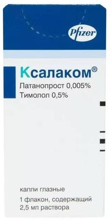 Фото Ксалаком, капли глазные, 2.5 мл