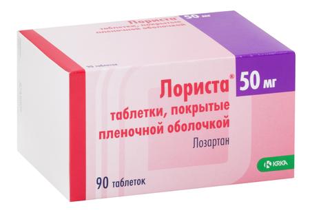 Фото Лориста, таблетки покрыт. плен. об. 50 мг, 90 шт.
