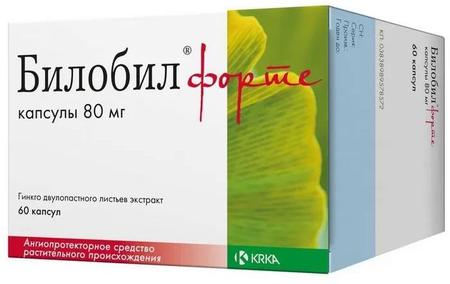 Фото Билобил форте, капсулы 80 мг, 60 шт.