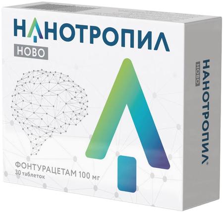 Фото Нанотропил ново, таблетки 100 мг, 30 шт.