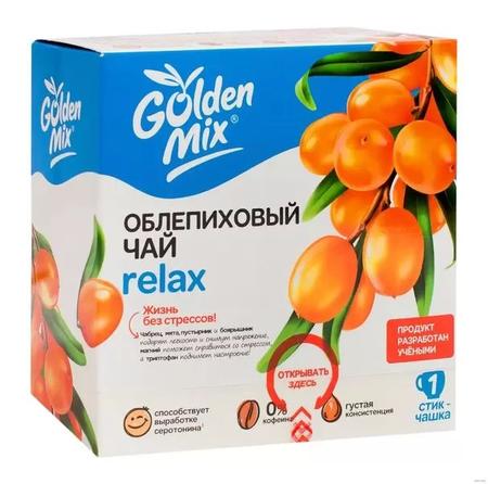 Фото Голден Микс чай облепиховый Relax стик-пакеты 18 г х21 Фото Голден Микс чай облепиховый Relax стик-пакеты 18 г х21
