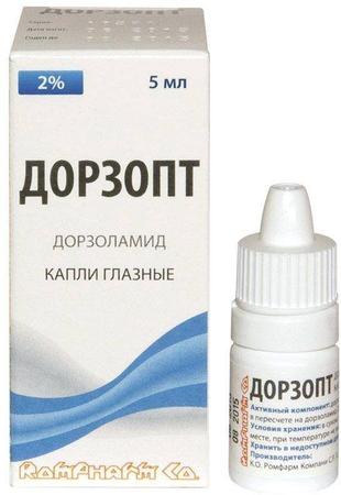 Фото Дорзопт, капли глазные 2%, 5 мл