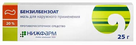 Фото Бензилбензоат, мазь 20% (Нижфарм), 25 г Фото Бензилбензоат, мазь 20% (Нижфарм), 25 г