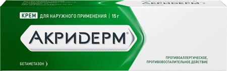 Фото Акридерм, крем 0.05%, 15 г