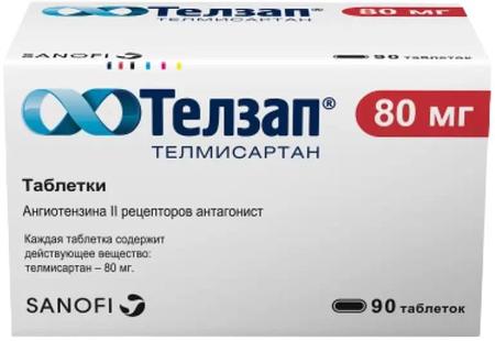 Фото Телзап, таблетки 80 мг, 90 шт.