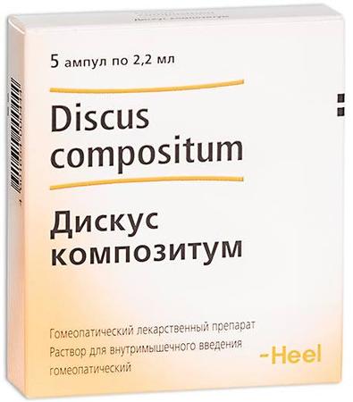 Фото Дискус композитум, раствор, ампулы 2.2 мл, 5 шт.