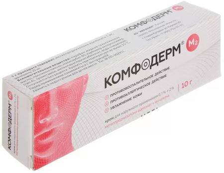 Фото Комфодерм М2, крем 0.1%+2%, 10 г
