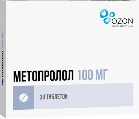 Фото Метопролол, таблетки 100 мг (Озон), 30 шт. Фото Метопролол, таблетки 100 мг (Озон), 30 шт.