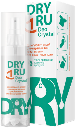Фото ДрайРу Deo Cristal, дезодорант-спрей с минеральными кристаллами, 40 г Фото ДрайРу Deo Cristal, дезодорант-спрей с минеральными кристаллами, 40 г