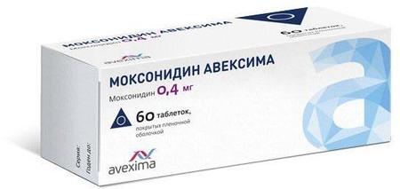 Фото Моксонидин Авексима табл п/о плен 0,4 мг х60
