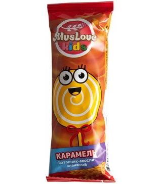 Фото MusLove Kids, батончик мюсли злаковый (карамель), 24 г Фото MusLove Kids, батончик мюсли злаковый (карамель), 24 г