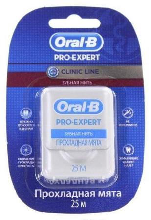 Фото Oral-B Pro-Expert Clinic Line, нить зубная (прохладная мята), 25 м Фото Oral-B Pro-Expert Clinic Line, нить зубная (прохладная мята), 25 м