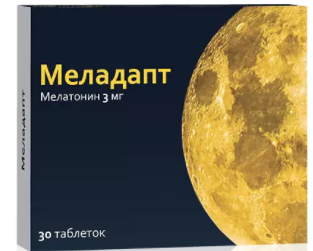 Фото Меладапт, таблетки покрыт. плен. об. 3 мг, 30 шт.