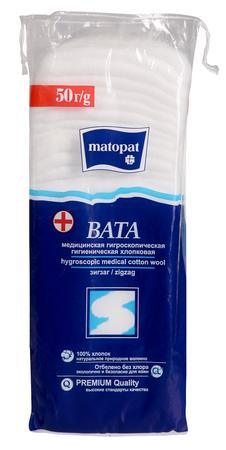 Фото Вата Матопат нестерильная (зиг-заг), 50 г