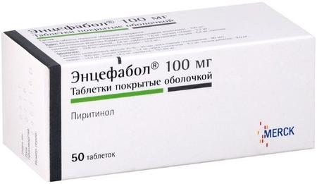 Фото Энцефабол, таблетки покрыт. плен. об. 100 мг, 50 шт.