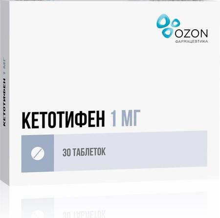 Фото Кетотифен, таблетки 1 мг, 30 шт.