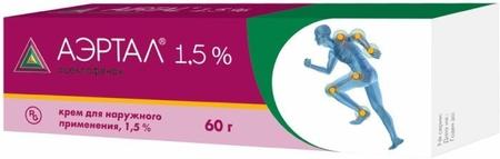 Фото Аэртал, крем 1.5%, 60 г