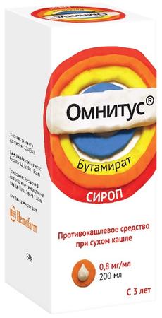 Фото Омнитус, сироп 0.8 мг/мл, 200 мл