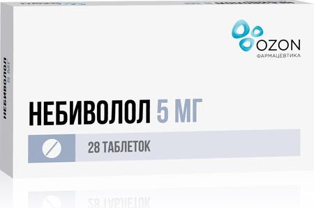 Фото Небиволол, таблетки 5 мг, 28 шт. Фото Небиволол, таблетки 5 мг, 28 шт.