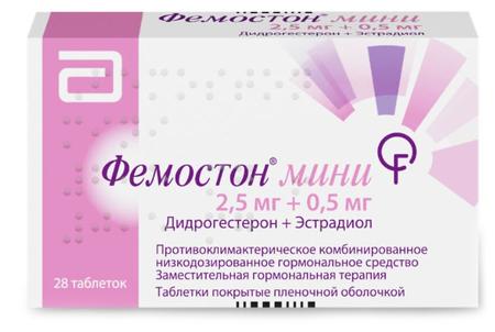 Фото Фемостон Мини, таблетки в пленочной оболочке 2.5 мг + 0.5 мг, 28 шт.