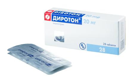 Фото Диротон, таблетки 20 мг, 28 шт.