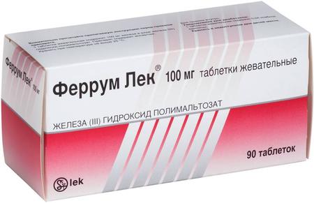 Фото Феррум Лек, таблетки жевательные 100 мг, 90 шт.