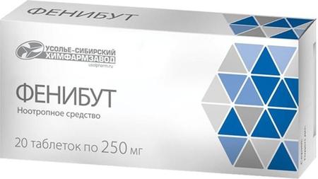 Фото Фенибут, таблетки 250 мг, 20 шт.