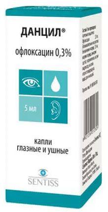 Фото Данцил, капли глазные и ушные 0.3%, 5 мл