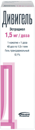 Фото Дивигель, гель трансдермальный 0.1%, 40 доз по 1.5 г