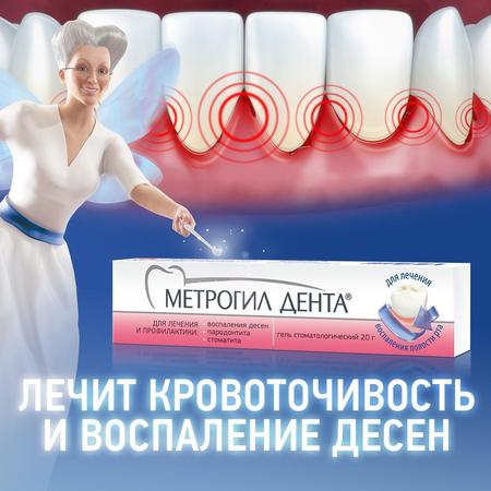 Фото Метрогил Дента, гель стоматологический, 20 г Фото Метрогил Дента, гель стоматологический, 20 г