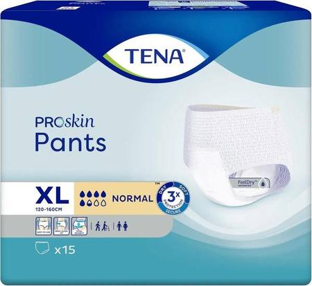 Фото Тена Пантс ПроСкин Нормал, подгузники-трусы для взрослых (XL), 15 шт.