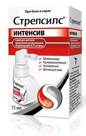 Фото Стрепсилс Интенсив, спрей, 15 мл