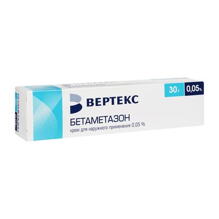 Фото Бетаметазон-Вертекс, крем 0.05%, 30 г Фото Бетаметазон-Вертекс, крем 0.05%, 30 г