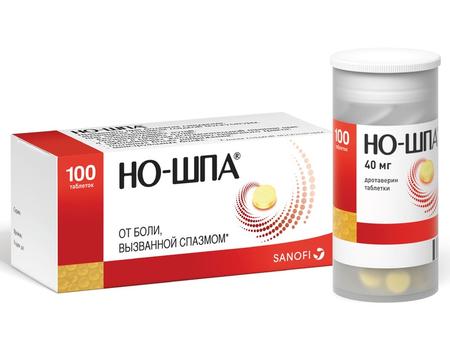 Фото Но-шпа, таблетки 40 мг, 100 шт.