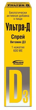 Фото Ультра-Д витамин Д3, спрей, 20 мл