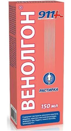 Фото 911 растирка Венолгон для ног венотонизирующая, 150 мл