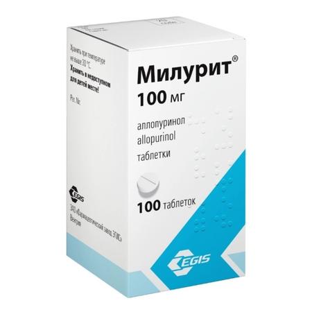 Фото Милурит, таблетки 100 мг, 100 шт.
