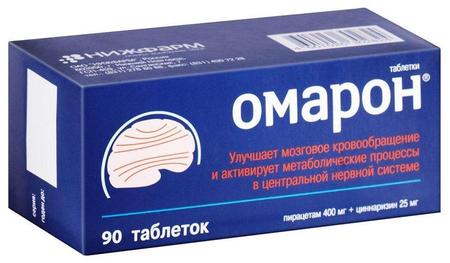 Фото Омарон, таблетки 400 мг+25 мг, 90 шт.