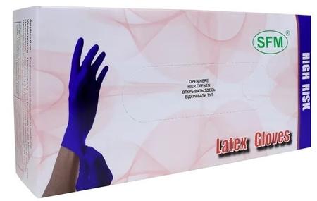 Фото High Risk, перчатки латексные нестерильные сверхпрочные (M (7-8 размер, длина 29 см)), 25 шт.