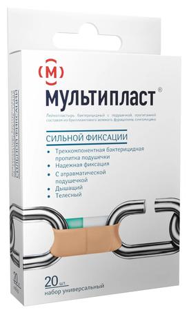 Фото Лейкопластырь бактерицидный Мультипласт сильной фиксации (телесная основа), 20 шт.