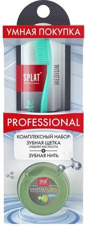 Фото Сплат Professional, набор (зубная щетка Ultra Complete средней жесткости +зубная нить DentalFloss (бергамот-лайм)) Фото Сплат Professional, набор (зубная щетка Ultra Complete средней жесткости +зубная нить DentalFloss (бергамот-лайм))